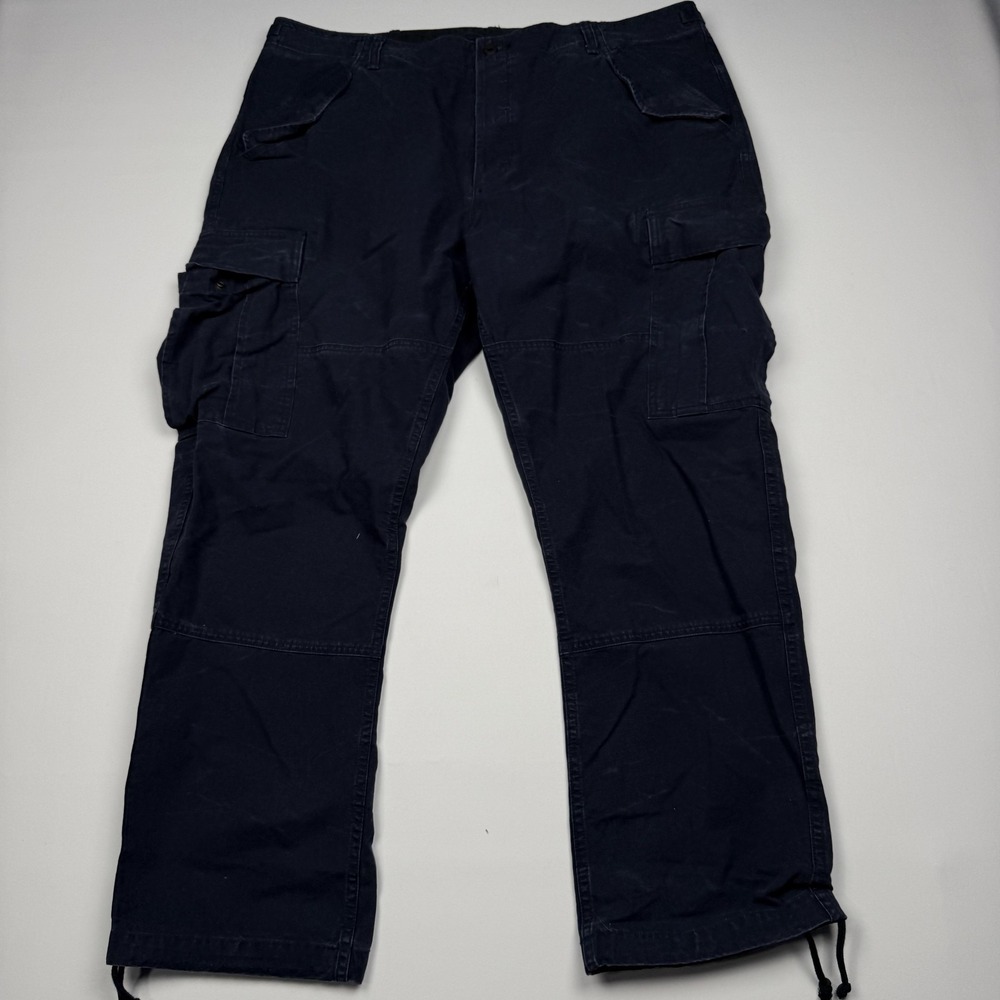 Polo Ralph Lauren Military Pants Mens 40x30 Blue Cargo Surplus Army Distressed